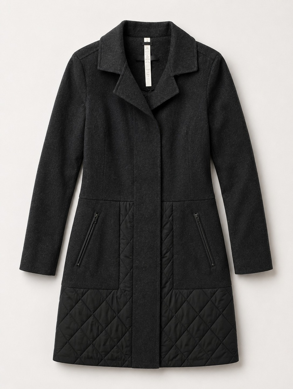 Lululemon Wool Blend Quilted Panel Coat, Size 8